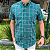 Camisa Social Txc Xadrez Manga Curta Verde Listras Azul 29193C Com Bolso - Imagem 3