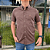 Camisa Ralph Lauren Quadriculada Manga Curta Marrom Listras Bege Logo Colorido - Imagem 2