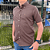 Camisa Ralph Lauren Quadriculada Manga Curta Marrom Listras Bege Logo Colorido - Imagem 3