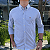 Camisa Ralph Lauren Quadriculada Manga Longa Branco Listras Dupla Azul Logo Colorido - Imagem 2