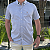 Camisa Ralph Lauren Quadriculada Manga Curta Cinza Listra Marinho Logo Colorido - Imagem 2