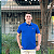 Polo Ralph Lauren Azul Royal Logo Clássico Laranja - Imagem 1