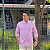 Camisa Ralph Lauren Micro Xadrez Médio Manga Longa Rosa Claro Logo Colorido - Imagem 4