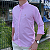 Camisa Ralph Lauren Micro Xadrez Médio Manga Longa Rosa Claro Logo Colorido - Imagem 3