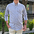 Camisa Ralph Lauren Quadriculada Manga Longa Cinza Listra Marinho Logo Colorido - Imagem 2