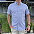 Camisa Ralph Lauren Quadriculada Manga Curta Branco Listras Dupla Azul Logo Colorido - Imagem 2