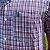 Camisa Social Txc Xadrez Manga Curta Verde Listras Marinho 29144C Com Bolso - Imagem 2