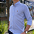 Camisa PRL Xadrez Manga Longa Azul Claro Logo Colorido - Imagem 4