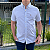 Camisa Ralph Lauren Xadrez Manga Curta Branco Listras Azul Claro Logo Colorido - Imagem 2