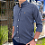 Camisa PRL Xadrez Manga Longa Marinho Listras Grossa Branco Logo Colorido - Imagem 4