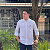 Camisa Social Tecido Plano Manga Longa Branco Logo Clássico Marinho - Imagem 3