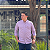 Camisa Ralph Lauren Micro Xadrez Manga Longa Lilás Logo Colorido - Imagem 3