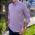Camisa Ralph Lauren Micro Xadrez Manga Longa Lilás Logo Colorido - Imagem 5