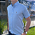 Camisa PRL Lisa Tecido Plano Manga Curta Com Elastano Celeste Claro Logo Colorido - Imagem 4