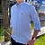 Camisa PRL Micro Xadrez Manga Longa Azul Claro Logo Colorido - Imagem 5