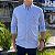 Camisa PRL Micro Xadrez Manga Longa Azul Claro Logo Colorido - Imagem 3