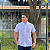 Camisa Social Ralph Lauren Tricoline Manga Curta Branco Logo Colorido - Imagem 3
