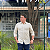 Camisa Social Txc Manga Longa Bege Slim Tech Tricoline Bordada 29229L - Imagem 3