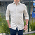 Camisa Social Txc Manga Longa Bege Slim Tech Tricoline Bordada 29229L - Imagem 2