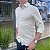 Camisa Social Txc Manga Longa Bege Slim Tech Tricoline Bordada 29229L - Imagem 5