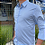 Camisa Social Kingejoe Manga Longa Azul Claro Com Elastano Lisa - Imagem 3
