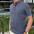 Camisa PRL Xadrez Manga Curta Marinho Listras Grossa Branco Logo Colorido - Imagem 5