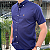 Camisa Social Ralph Lauren Tricoline Manga Curta Azul Marinho Logo Colorido - Imagem 4