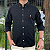 Camisa Social Oxford Manga Longa Preto Logo Colorido - Imagem 2