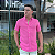Camisa Social Linho Manga Curta Rosa Pink Logo Clássico Celeste - Imagem 3