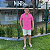 Camisa Social Linho Manga Curta Rosa Pink Logo Clássico Celeste - Imagem 6