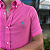 Camisa Social Linho Manga Curta Rosa Pink Logo Clássico Celeste - Imagem 2