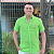 Camisa Social Linho Manga Curta Verde Limão Logo Clássico Laranja - Imagem 1
