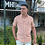 Camisa Social Linho Manga Curta Caqui Logo Clássico Azul Royal - Imagem 2