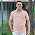 Camisa Social Linho Manga Curta Caqui Logo Clássico Azul Royal - Imagem 1