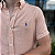 Camisa Social Linho Manga Curta Caqui Logo Clássico Azul Royal - Imagem 3