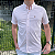 Camisa Social Ralph Lauren Tricoline Manga Curta Rosa Claro Logo Colorido - Imagem 2