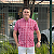 Camisa Social Ralph Lauren Linha Oxford Xadrez Manga Curta Vermelho Logo Colorido - Imagem 1