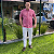 Camisa Social Ralph Lauren Linha Oxford Xadrez Manga Curta Vermelho Logo Colorido - Imagem 5