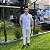 Camisa Ralph Lauren Xadrez Manga Curta Listra Azul Claro Vermelho Logo Colorido - Imagem 5