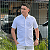 Camisa Social Ralph Lauren Lisa Manga Curta Branco Detalhe Tecido Logo Colorido - Imagem 3