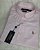 Camisa Social Ralph Lauren Linha Oxford Manga Curta Rosa Claro Logo Colorido - Imagem 6