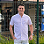 Camisa Social Ralph Lauren Linha Oxford Manga Curta Rosa Claro Logo Colorido - Imagem 1