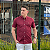Camisa Social Ralph Lauren Tricoline Manga Curta Bordo Logo Colorido - Imagem 4