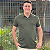 Polo Ralph Lauren Gola V Verde Militar Logo Clássico Vermelho - Imagem 1