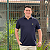 Polo Ralph Lauren Gola V Marinho Logo Clássico Amarelo - Imagem 1