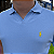 Polo Ralph Lauren Gola V Azul Claro Logo Clássico Amarelo - Imagem 2
