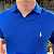 Polo Ralph Lauren Gola V Azul Royal Logo Clássico Amarelo - Imagem 2