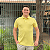 Polo Tommy Hilfiger Amarelo Regular Fit Logo Clássico - Imagem 1