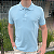 Polo Piquet Kingejoe Azul Claro Bordada Bandeira - Imagem 2