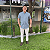 Camisa Social Txc Xadrez Manga Curta Oxfordine Azul Bordada 29248C Com Bolso - Imagem 6